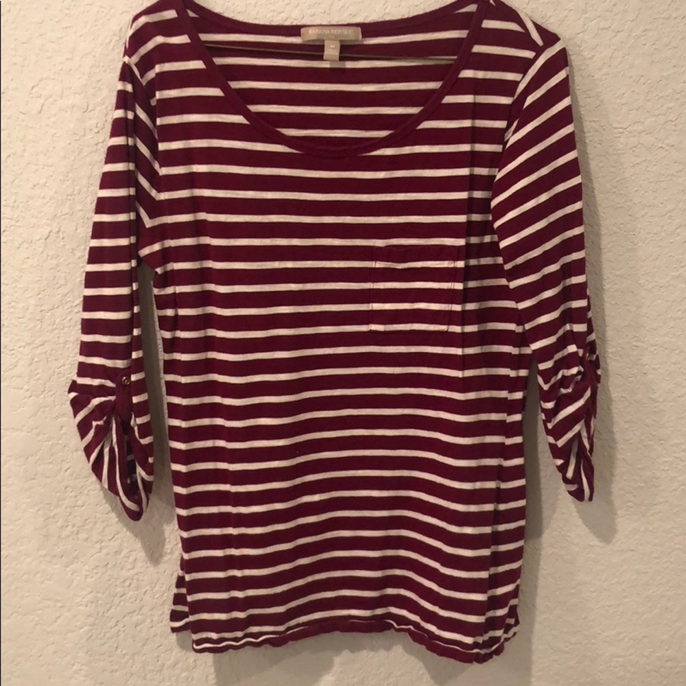 Maroon Striped Shirt